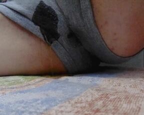 slut gets excited and squirts in shorts