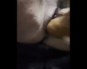 Big dildo, tight pussy