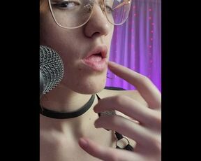 Spit Fetish - ASMR - Goddess D licks on and enjoys an oreo using their ASMR microphone for you