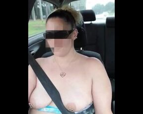 Tits out while driving